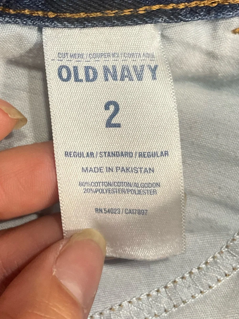 Old Navy The Diva Star Print Denim Cutoff Shorts Size 2 Y2K